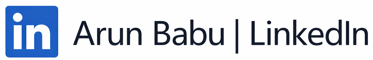Arun Babu LinkedIn Profile